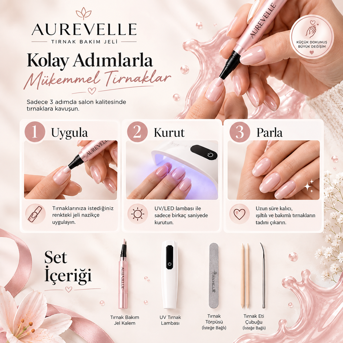 Aurevelle salon cep oje seti